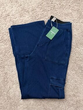 HALARA Women’s Dark Wash Wide Leg Stretch Jeans